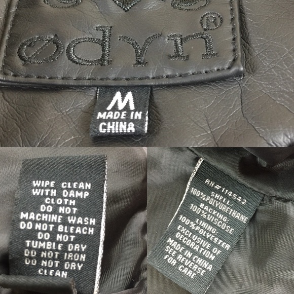 NWOT ODYN Faux Leather Moto Floral Jacket Size M - Picture 10 of 12